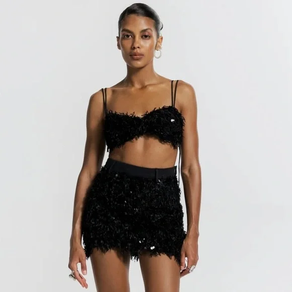 CULTNAKED Power Spike skort in Onyx Bloom - Picture 2 of 5